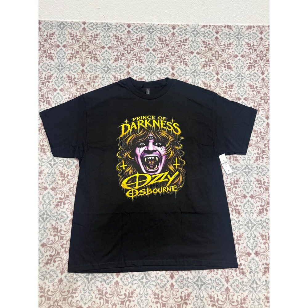 Ozzy Osbourne Prince of Darkness Black Graphic T-Shirt XL Heavy Cotton G5000